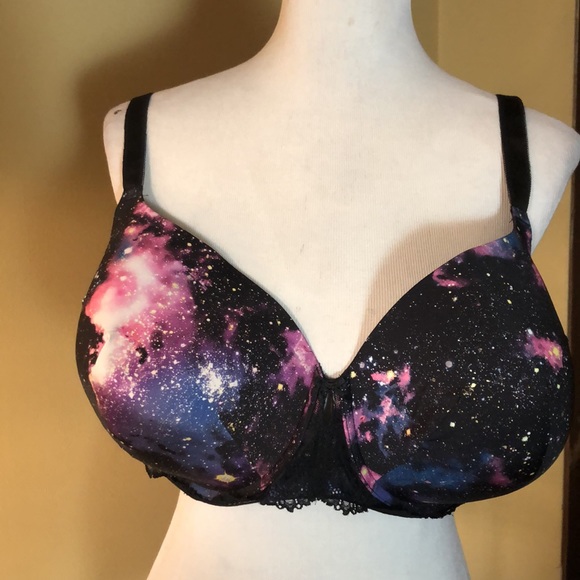 TORRID Size 44F Universe OuterSpace Soft Padded Underwire Black Print $59 NEW - Picture 7 of 16